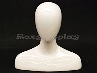 (MD-FEGGW) ROXY DISPLAY Female Gloss White Mannequin Egg Head Abstract Style