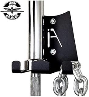 ALPHA DOUBLE BARBELL HANGER - (MULTI-PURPOSE) Barbell Vertical Wall Storage & Wall Mount/Rack - Hanger for Any Bar Size Gym Accessory (SET-UP GUIDE AND HARDWARE INCLUDED) 360 DEGREE VIDEO