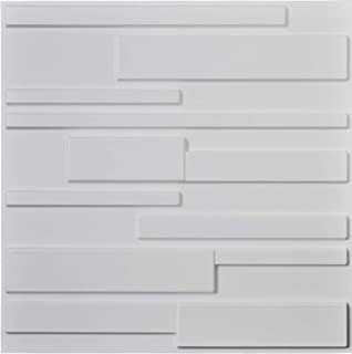 Art3d White Wall Panels Brick Design 3D Wall Panels, White, 12 Tiles 32 Sq Ft