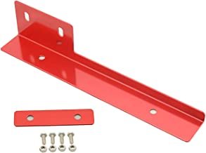 ICBEAMER Red Universal Front Aluminum Bumper License Plate Mount Relocator Frame Bracket Holder Bar [Drilling Require]