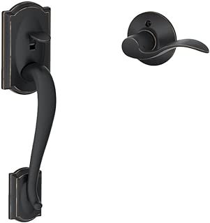 Schlage Lock Company Camelot Front Entry Handle Accent Left-Handed Interior Lever (Aged Bronze) FE285 CAM 716 ACC LH