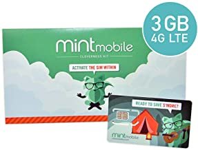 $15/Month Mint Mobile Wireless Plan | 3GB of 4G LTE Data + Unlimited Talk & Text for 3 Months (3-in-1 GSM SIM Card)