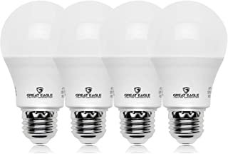 Great Eagle A19 LED Light Bulb, 9W (60W Equivalent), UL Listed, 5000K (Daylight), 830 Lumens, Non-dimmable, Standard Replacement (4 Pack)