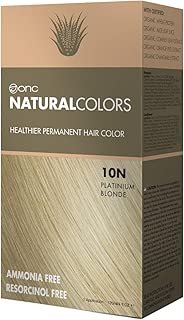 ONC NATURALCOLORS 10N Platinum Blonde Healthier Permanent Hair Color Dye 4 fl. oz. (120 mL) with Certified Organic Ingredients, Ammonia-free, Resorcinol-free, Paraben-free, Low pH, Salon Quality, Easy