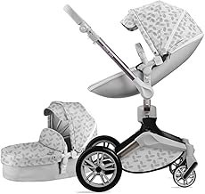 Baby Stroller 360 Rotation Function,Hot Mom Pushchair Pram,New Style 2020,Grey Leaves