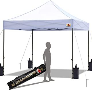 ABCCANOPY Pop up Canopy Tent Commercial Instant Shelter with Wheeled Carry Bag, Bonus 4 Canopy Sand Bags, 10x10 FT White