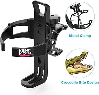 kemimoto ATV Cup Holder Metal Swivel Motorcycle Drink Holder Compatible with Harley Honda Suzuki Yamaha Can Am Rollator Walker Wheelchair Pushchair Bicycle Truck