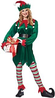 Christmas Elf Adult, Green/Red, Small/Medium