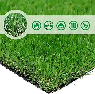 Realistic Artificial Grass Rug 8FT X 12FT(96 Square FT) - Indoor Outdoor Garden Lawn Landscape Synthetic Turf Mat - Thick Fake Grass Rug