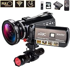 4K Wifi Full Spectrum Camcorders, Ultra HD Infrared Night Vision Paranormal Investigation Video Camera with 60fps 24MP 30X Digital Zoom - Ghost Hunting Camera(with 2 batteries, 32GB SD card included)