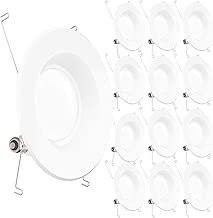 Sunco Lighting 12 Pack 5/6 Inch LED Recessed Downlight, Smooth Trim, Dimmable, 13W=75W, 965 LM, 4000K Cool White, Damp Rated, Simple Retrofit Installation - UL + Energy Star