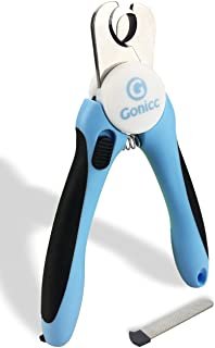 gonicc Dog Nail Clippers and Trimmer - Razor Sharp Blades, Safety Guard to Avoid Overcutting, Free Nail File - Start Professional & Safe Pet Grooming at Home