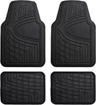 FH Group Black F11311BLACK Rubber Floor Mat(Heavy Duty Tall Channel, Full Set Trim to Fit)