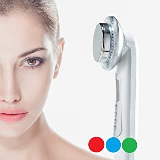 Rika LED facial massager. 3 color Photo LED light therapy Facial Massager, Light Therapy Device for Acne, Vibration Skin Firming Care